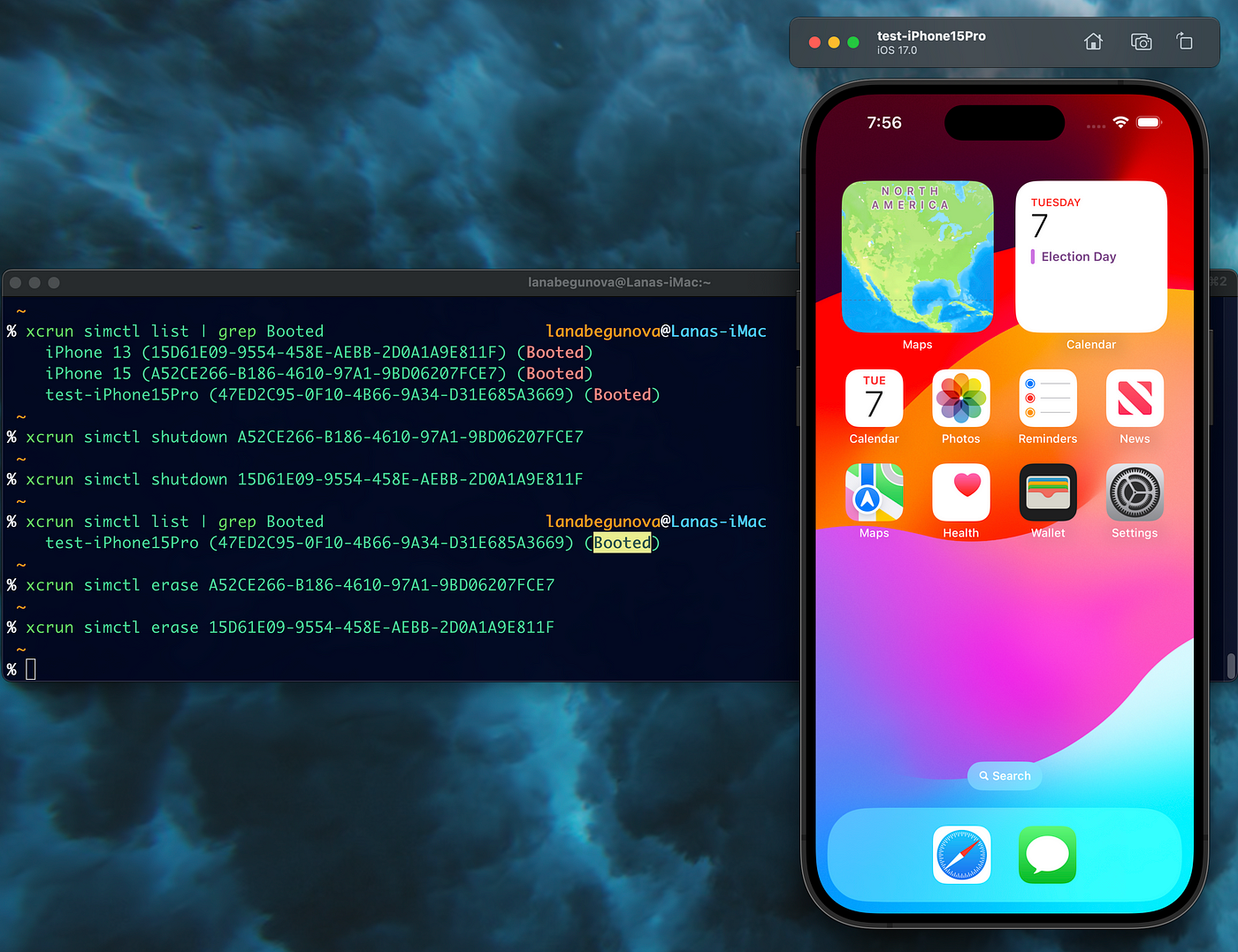 Use Xcrun Simctl command to control simulator